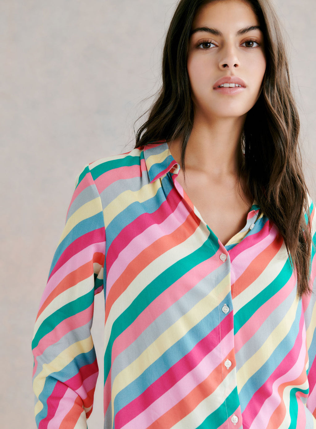 CHEMISE COLOREE RAYEE TATIANA PETITE MENDIGOTE