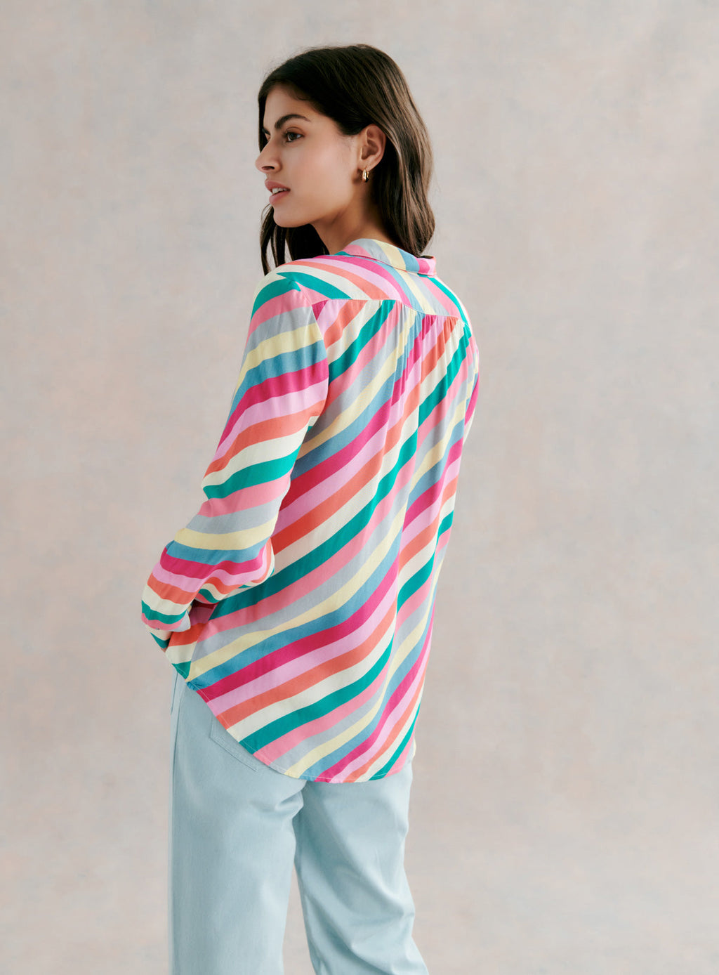 CHEMISE COLOREE RAYEE TATIANA PETITE MENDIGOTE