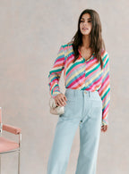 CHEMISE COLOREE RAYEE TATIANA PETITE MENDIGOTE