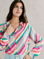 CHEMISE COLOREE RAYEE TATIANA PETITE MENDIGOTE