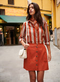 TATIANA STRIPED SHIRT PETITE MENDIGOTE