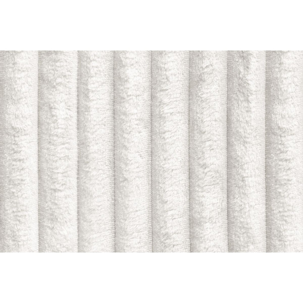Canapé 2 Places Modulable - Tissu Extérieur À Rayures - Blanc Et Beige