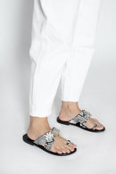 White Sun - Tongs Emrati - Serpent Noir Et Blanc - Femme