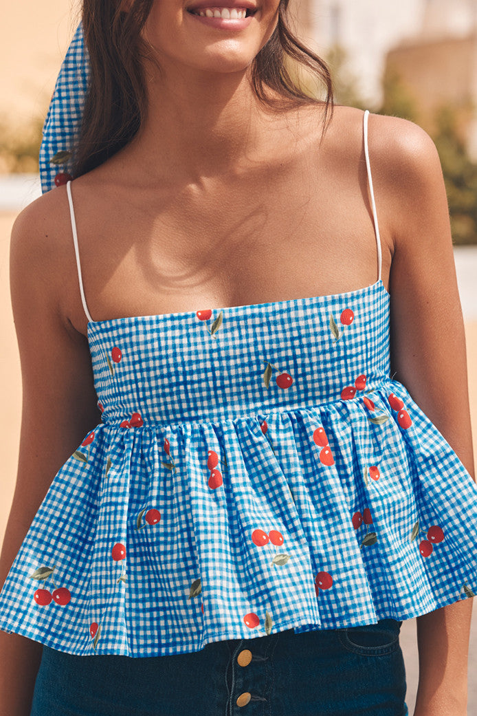 TOP BOOBOO CHERRY BLUE