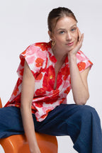 Rose Red Blossom Top