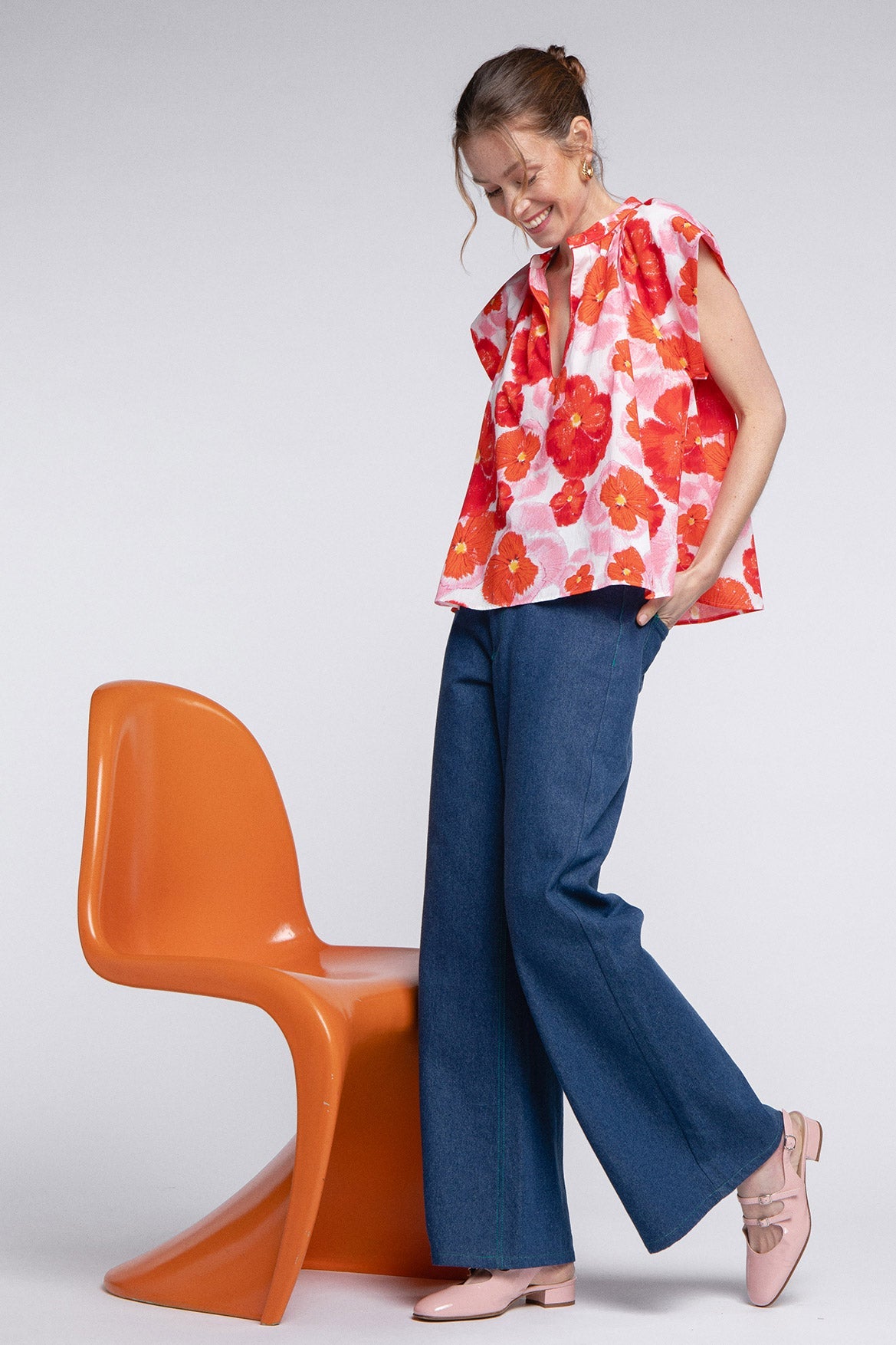 Rose Red Blossom Top