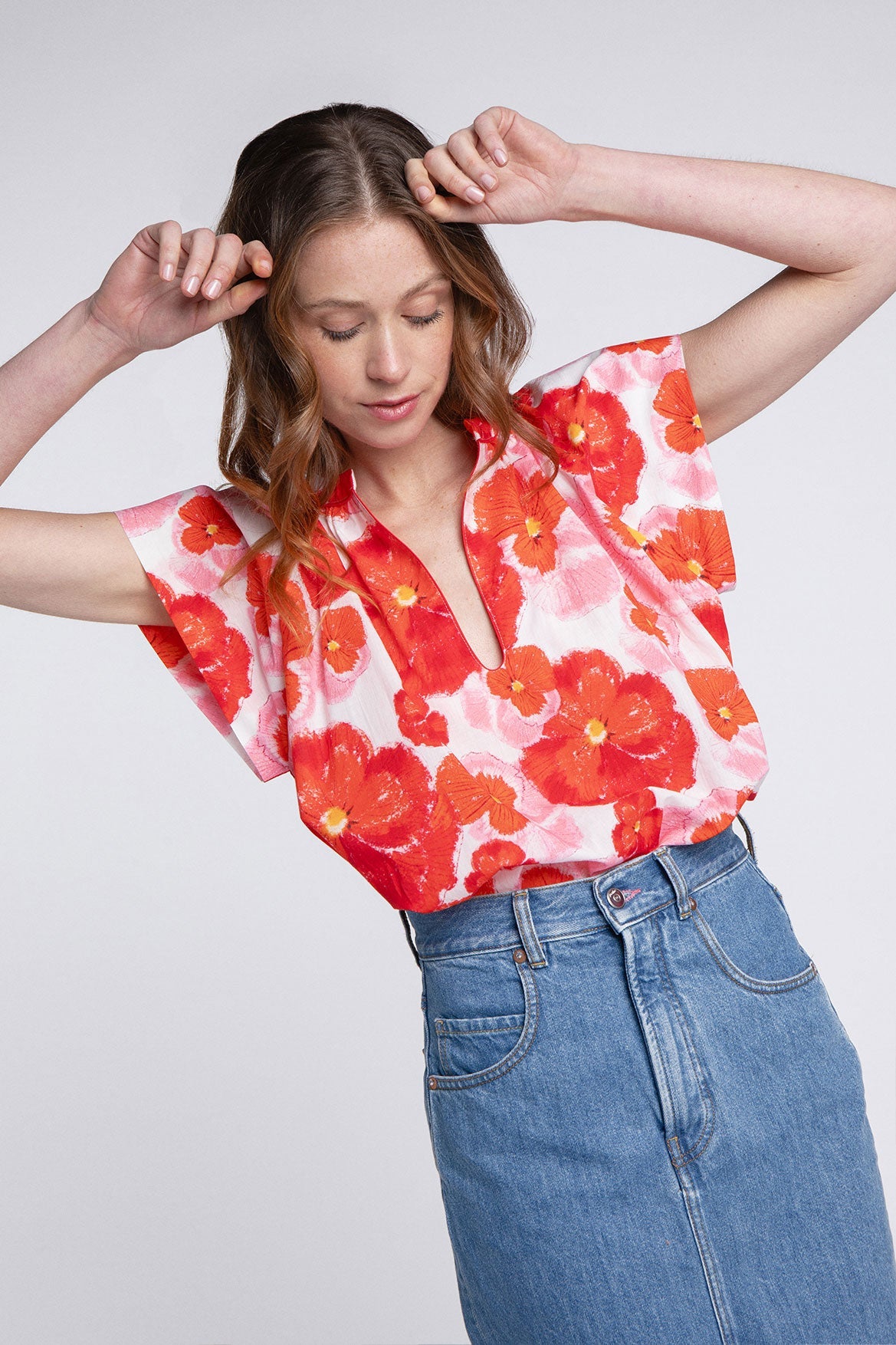 Rose Red Blossom Top