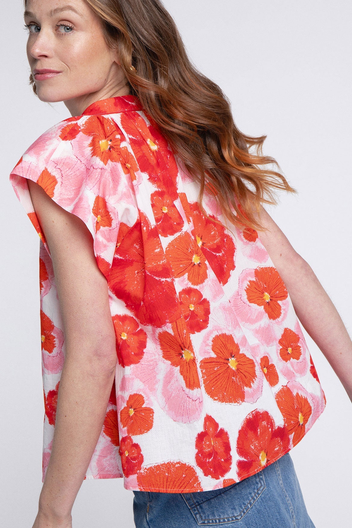 Rose Red Blossom Top