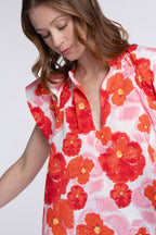 Rose Red Blossom Top
