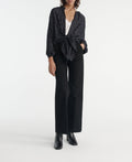 The Kooples - Top Fluido Azul Marino Rayas Plateadas - Mujer