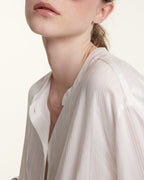 Wide Ecru Fluid Top With Tie Detail - Women