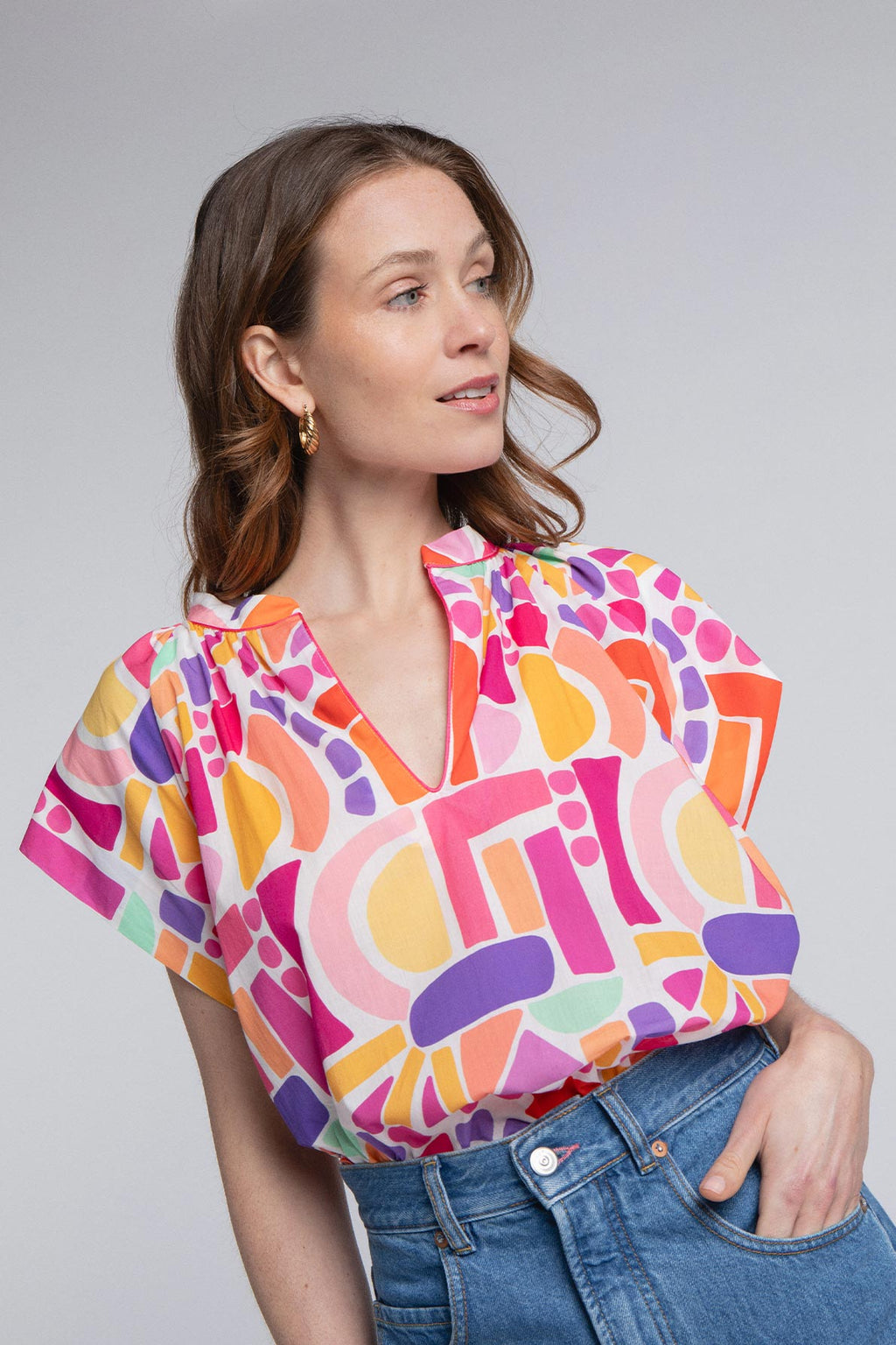 Ettore Polychrome Pink Top