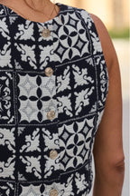 Top Tonio Jacquard Mosaïque