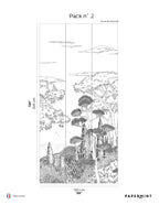 Toscane Line Vægmaleri - Encre De Chine