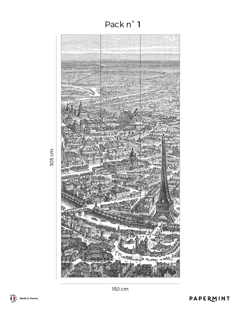 Muurpaneel Tour Eiffel - Antraciet