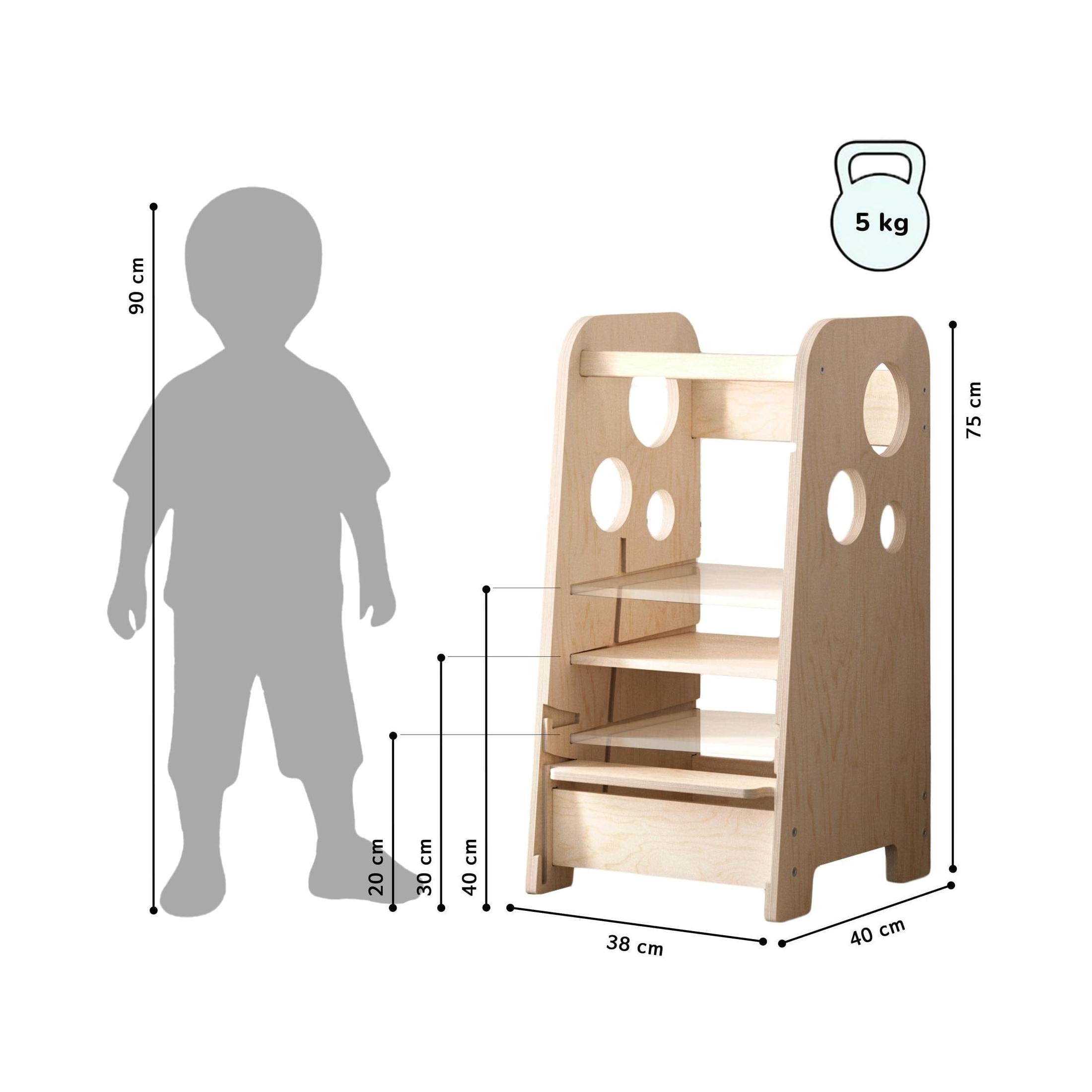 3-in-1 Montessori Learning Tower – Independence & Safety