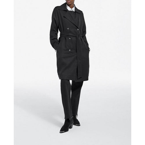 The Kooples - Black Tencel Trench with Elastic Back - Women