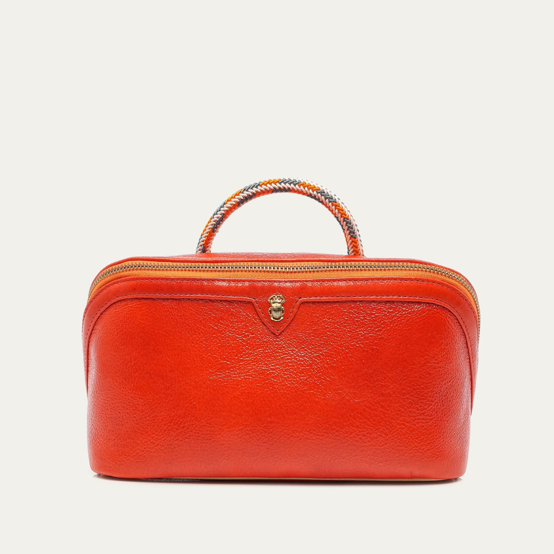 Charlotte Poppy Leather Pencil Case