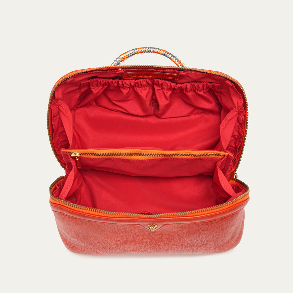 Charlotte Poppy Leather Pencil Case