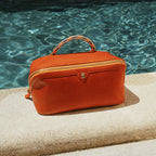 Charlotte Poppy Leather Pencil Case