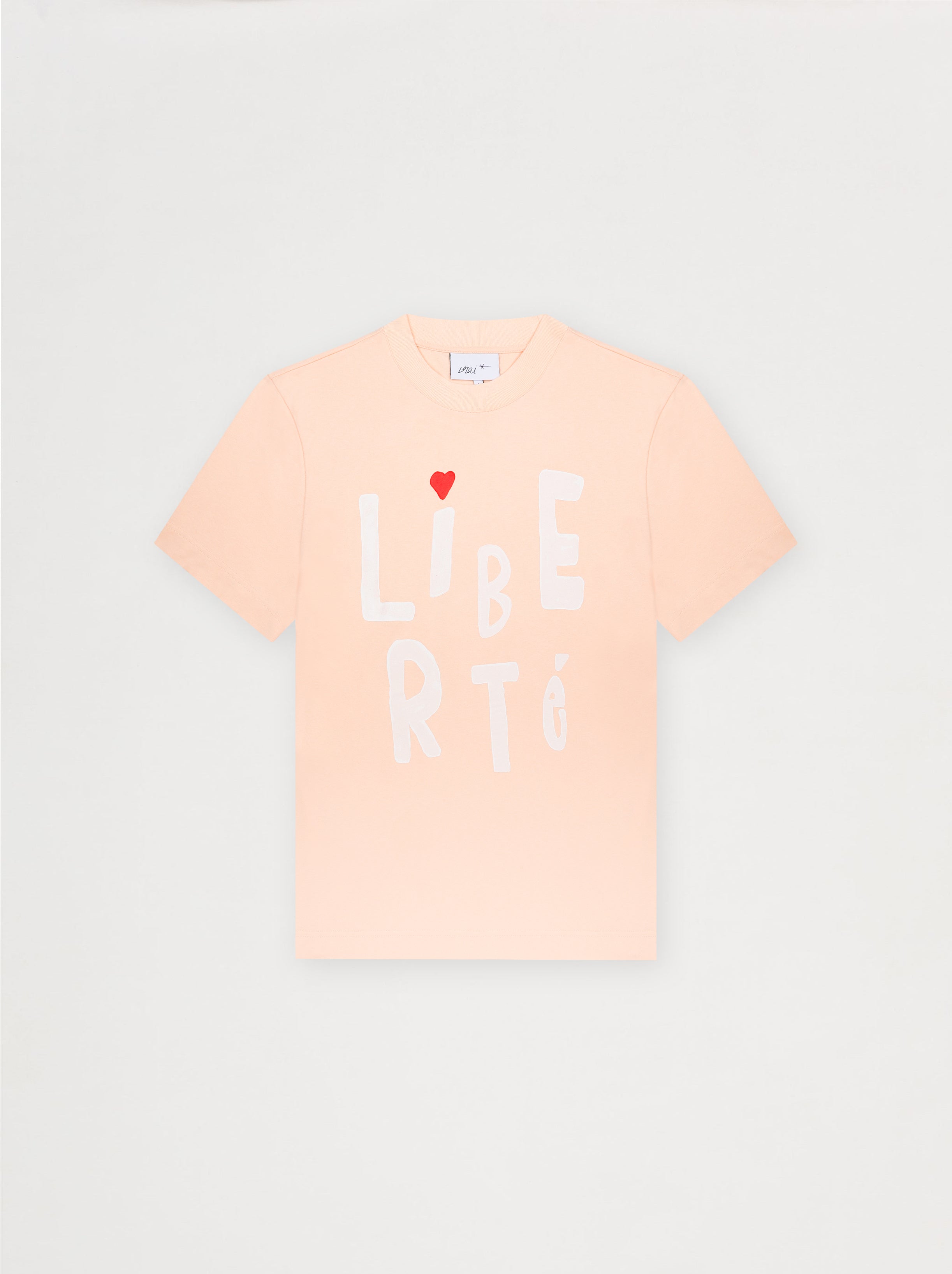 T-Shirt Unisexe Coup De Pinceau Abricot