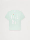 Camiseta unisex Pincelada verde agua