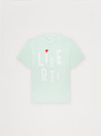 Camiseta unisex Pincelada verde agua