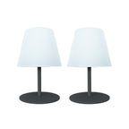Twins - Lampe De Table Sans Fil - Acier - Gris