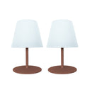 Twins - Lampe De Table Sans Fil - Acier - Terracotta