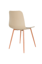 Leon - Set of 2 Dining Room Chairs - Steel - Beige