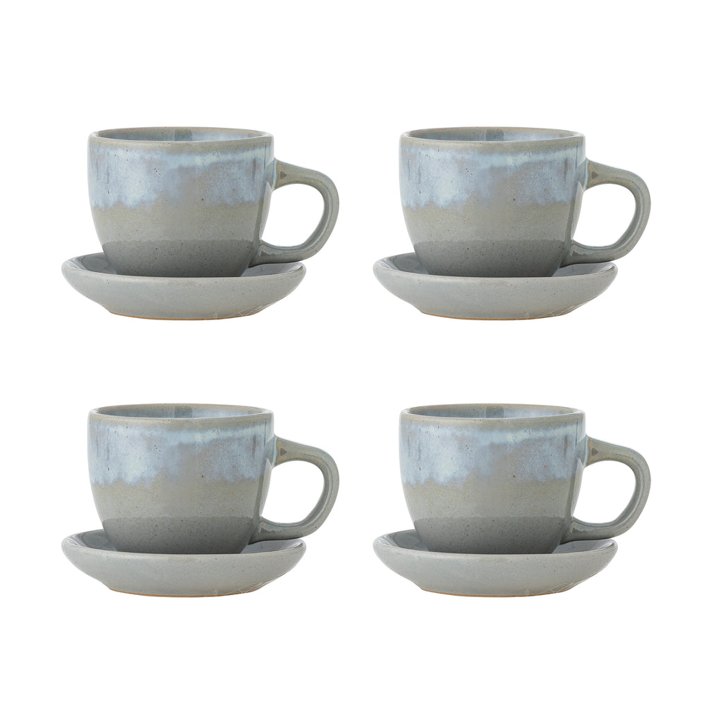 Brenta - Tasse Avec Soucoupe - Bleu - Grès