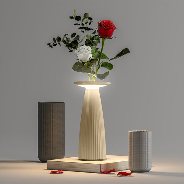 Flora Mini - Wireless Table Lamp - Aluminum - Beige