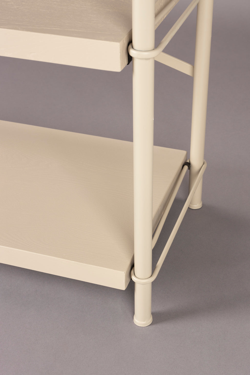 Iron Shelf Low - Shelf - Rubberwood - Beige