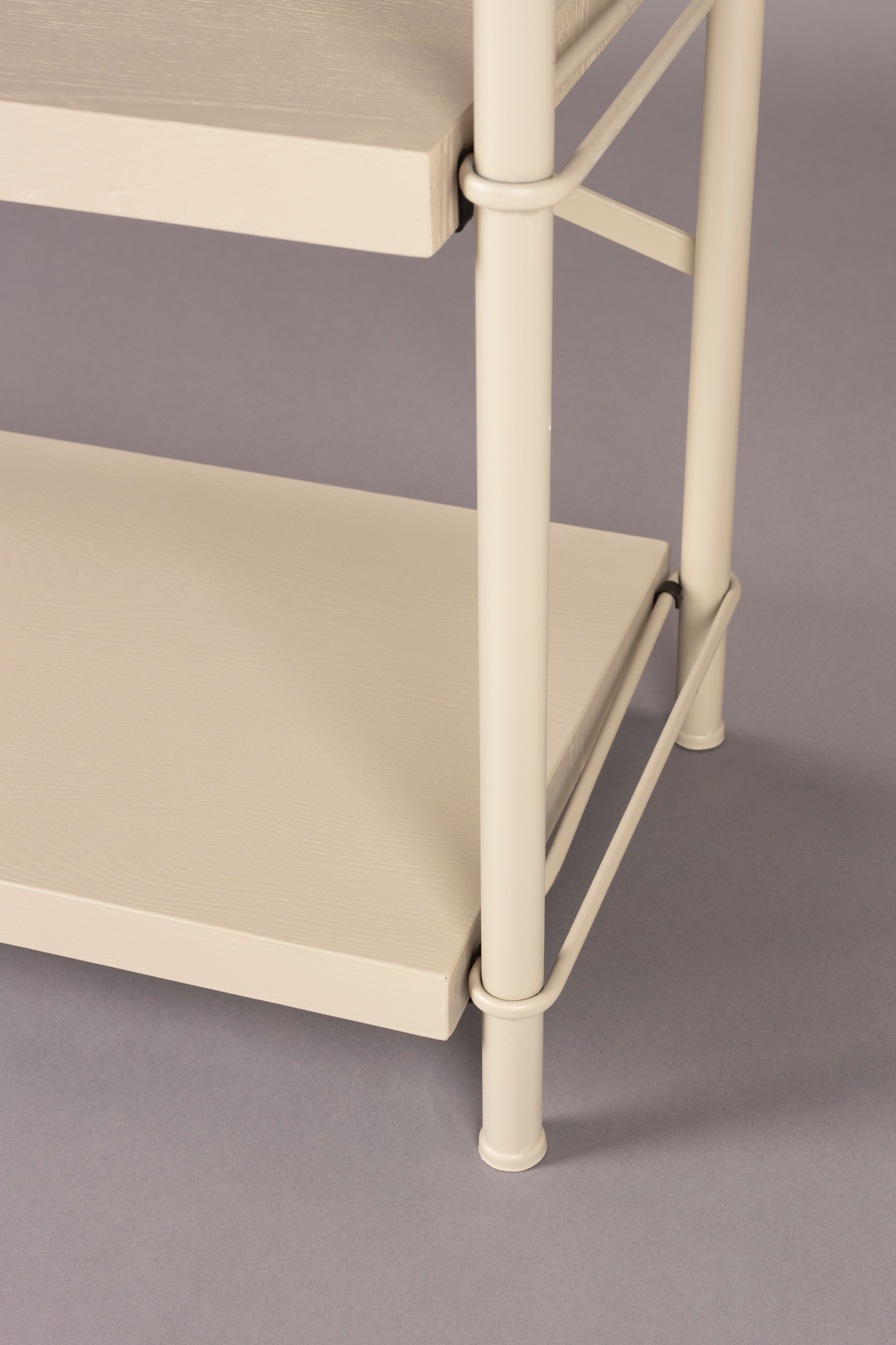 Iron Shelf Low - Shelf - Rubberwood - Beige