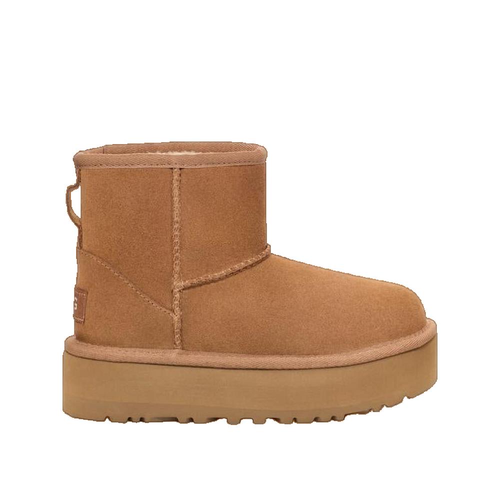 Mini Platform Boots - Chestnut