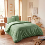 Duvet Set (Cover + Pillowcases) - Honeycomb - Olive