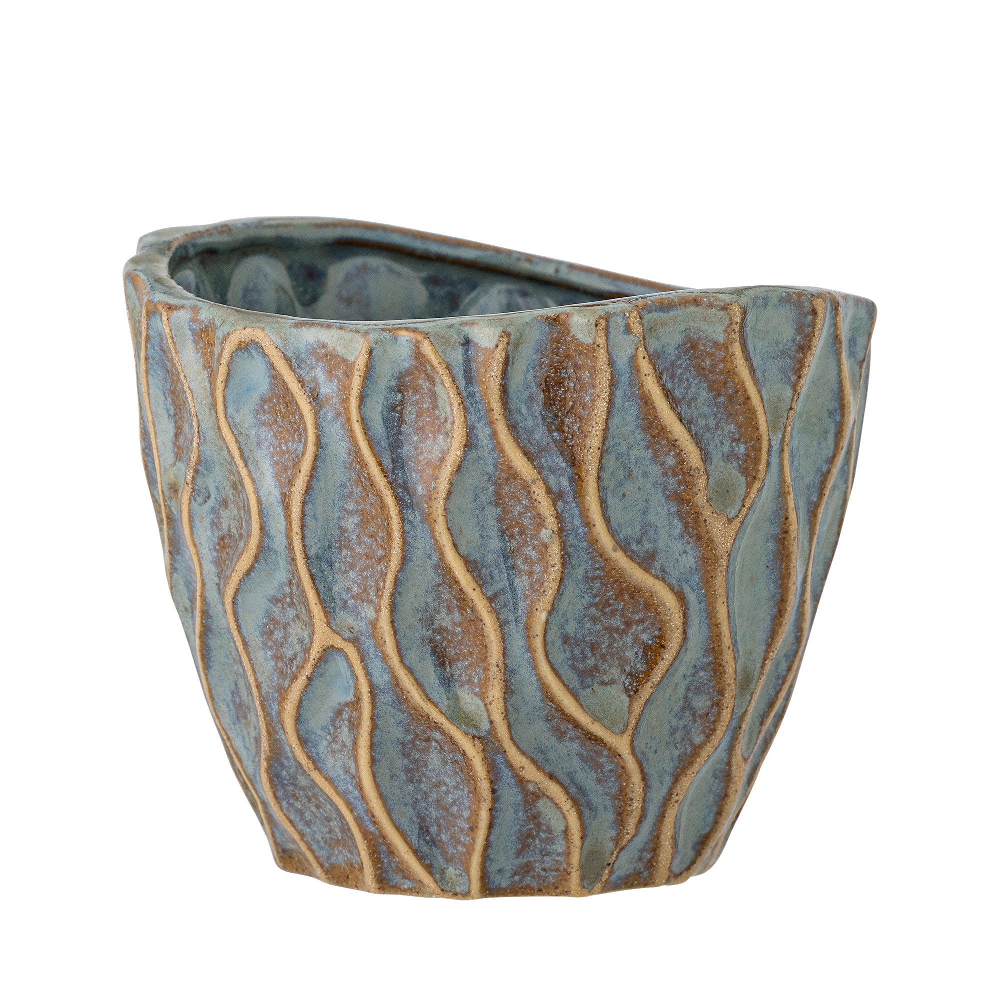 Feren - Plant Pot - Blue - Stoneware