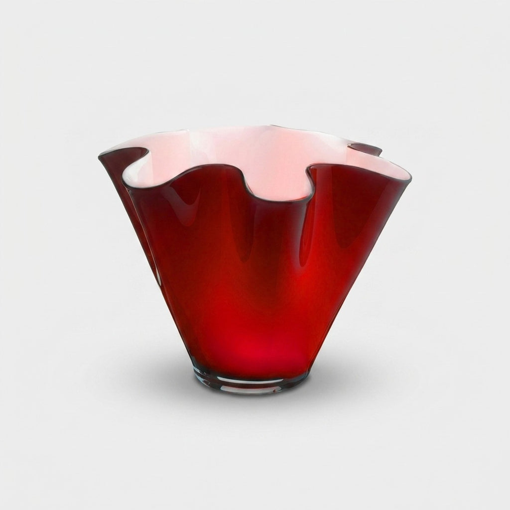 Wave - Vase Lumineux - Ø28 Cm H24 Cm - Rouge