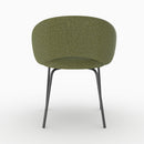 Milly - Chaise En Tissu Vert Chiné Et Pieds Noirs