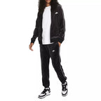 Nike NSW Club Velour Track Jacket - Black/White