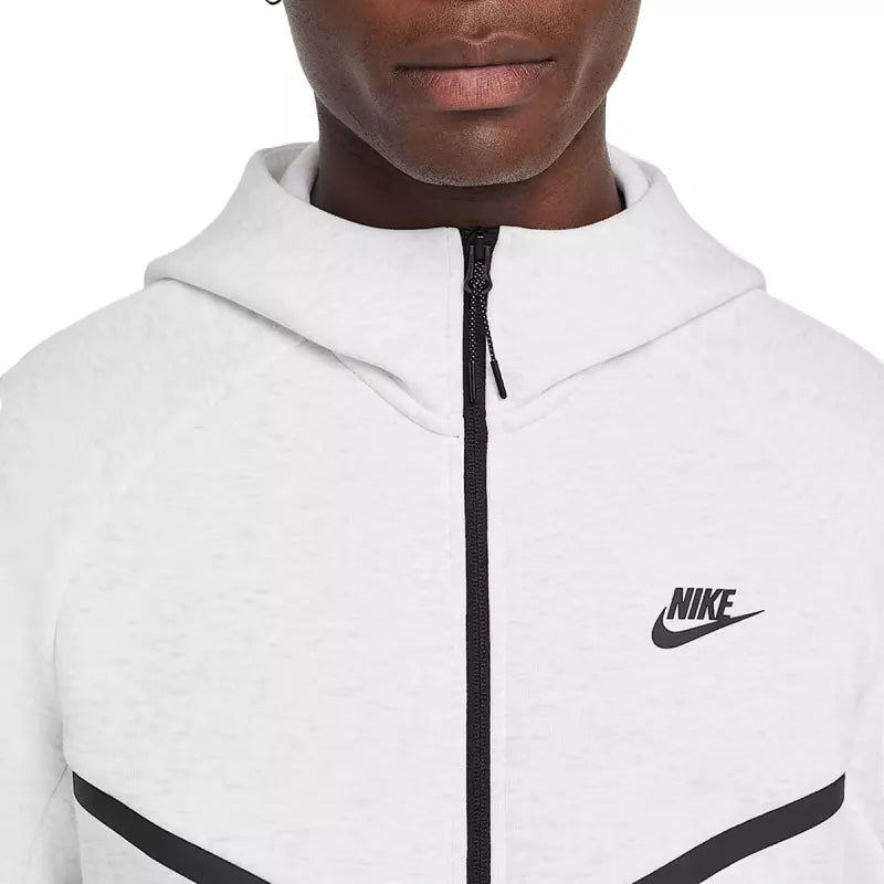 Veste De Survêtement Nike Tech Fleece Full Zip Hoodies - Gris Clair, Noir