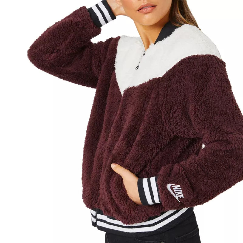 Nike Women's NSW Wolf Track Jacket - Burgundy