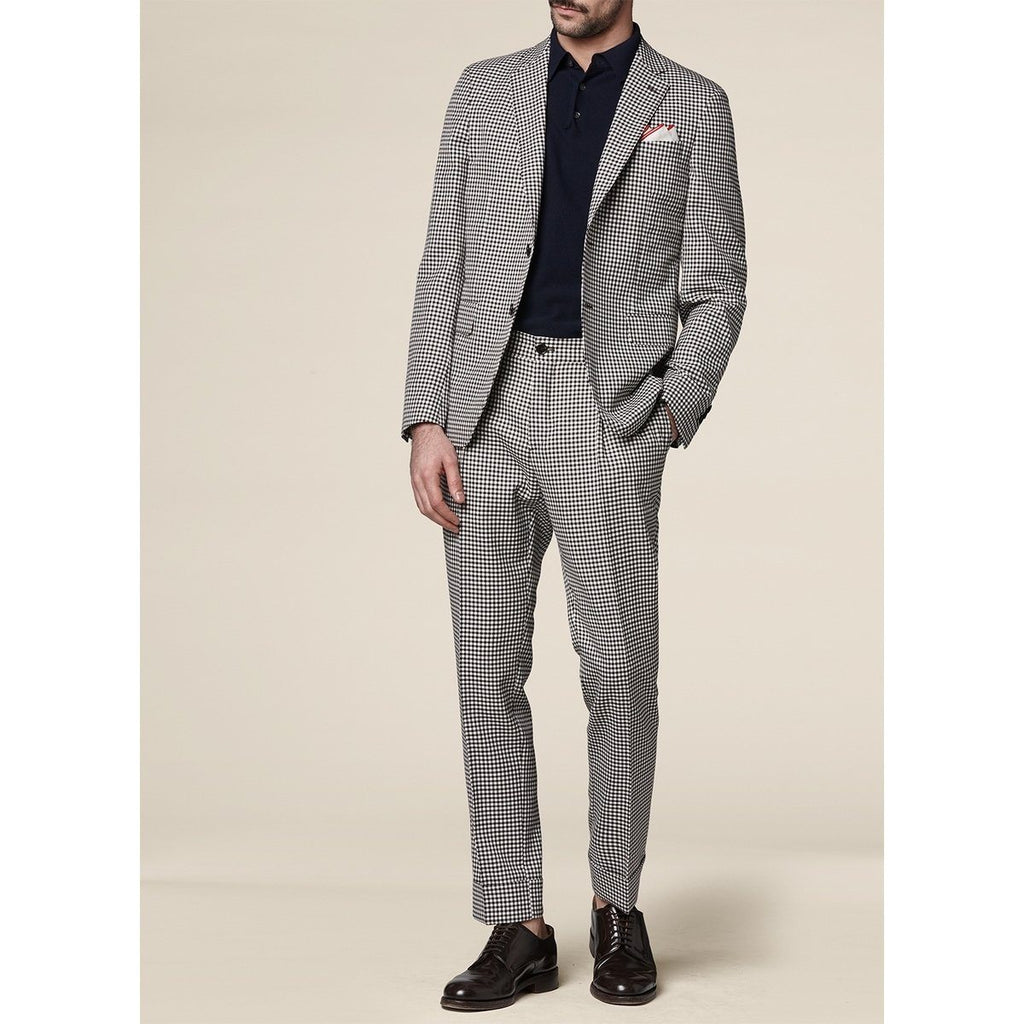 Fursac - Veste En Laine À Carreaux Vichy - Chocolat - Homme