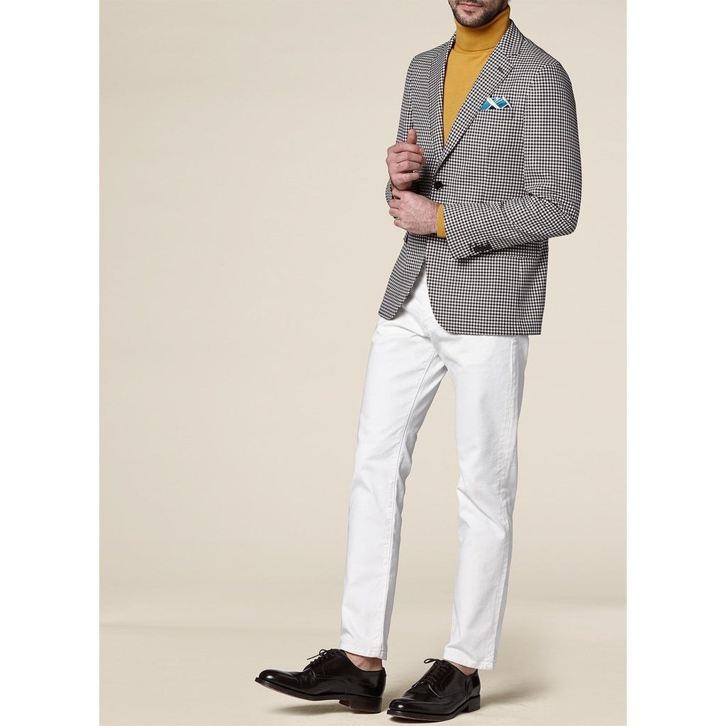 Fursac - Veste En Laine À Carreaux Vichy - Chocolat - Homme