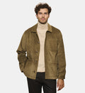 Plain Velvet Overshirt Taupe