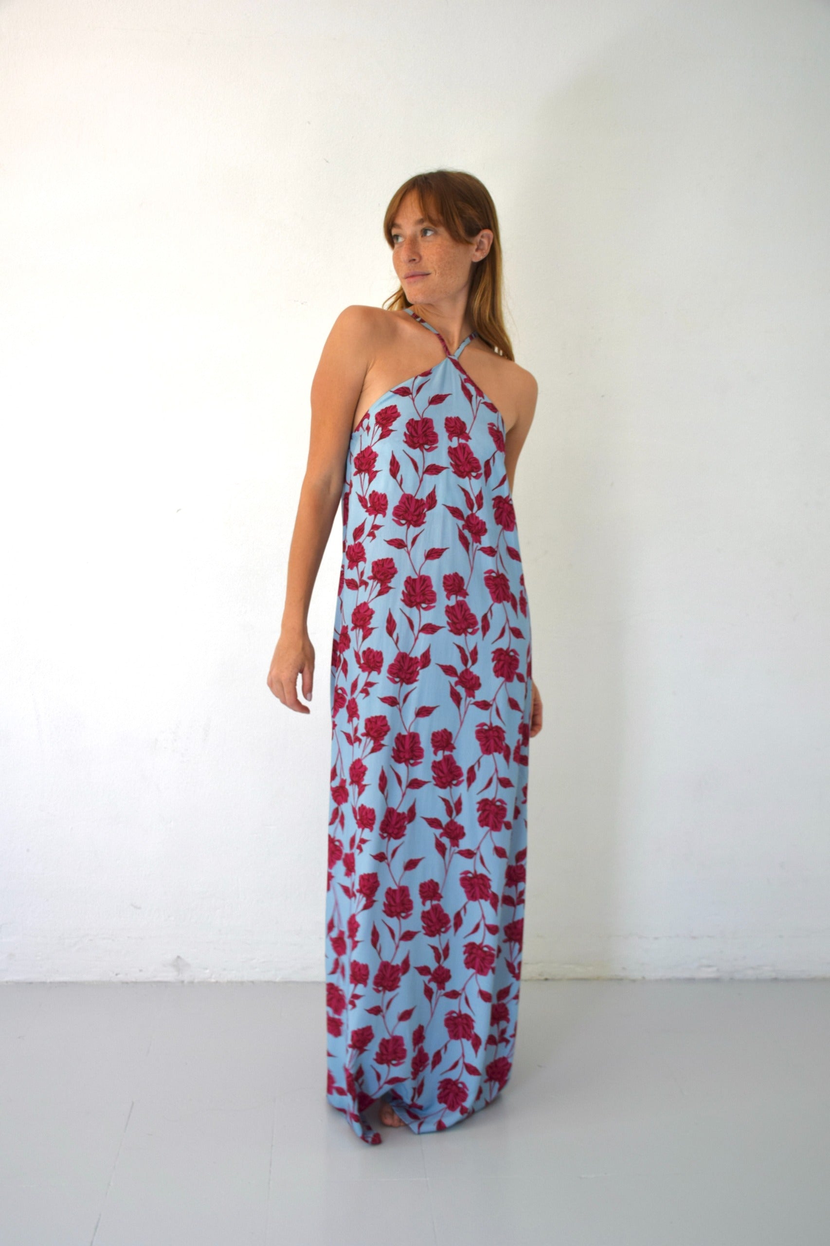 Vestido Kate Flores Azul