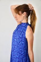 Vestido hasta el suelo azul marino
