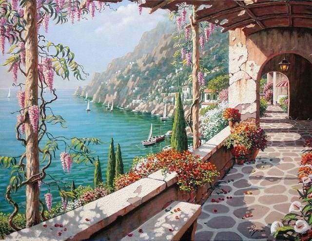 Peinture Par Numéros - Vue Mer Depuis Le Patio
