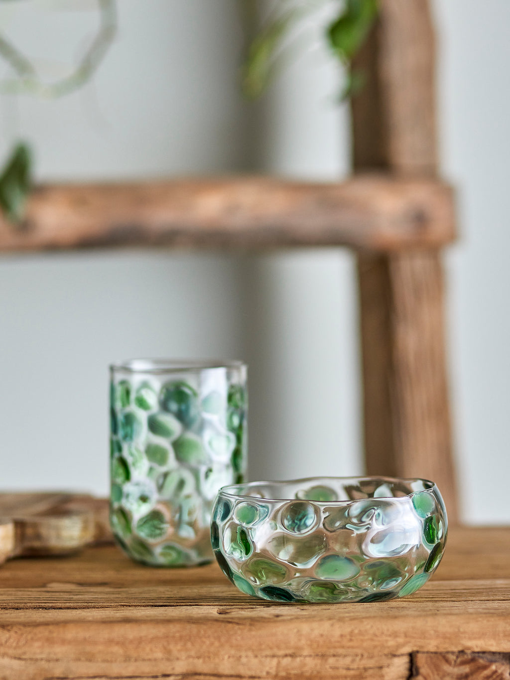 Rondha - Bowl - Green - Glass