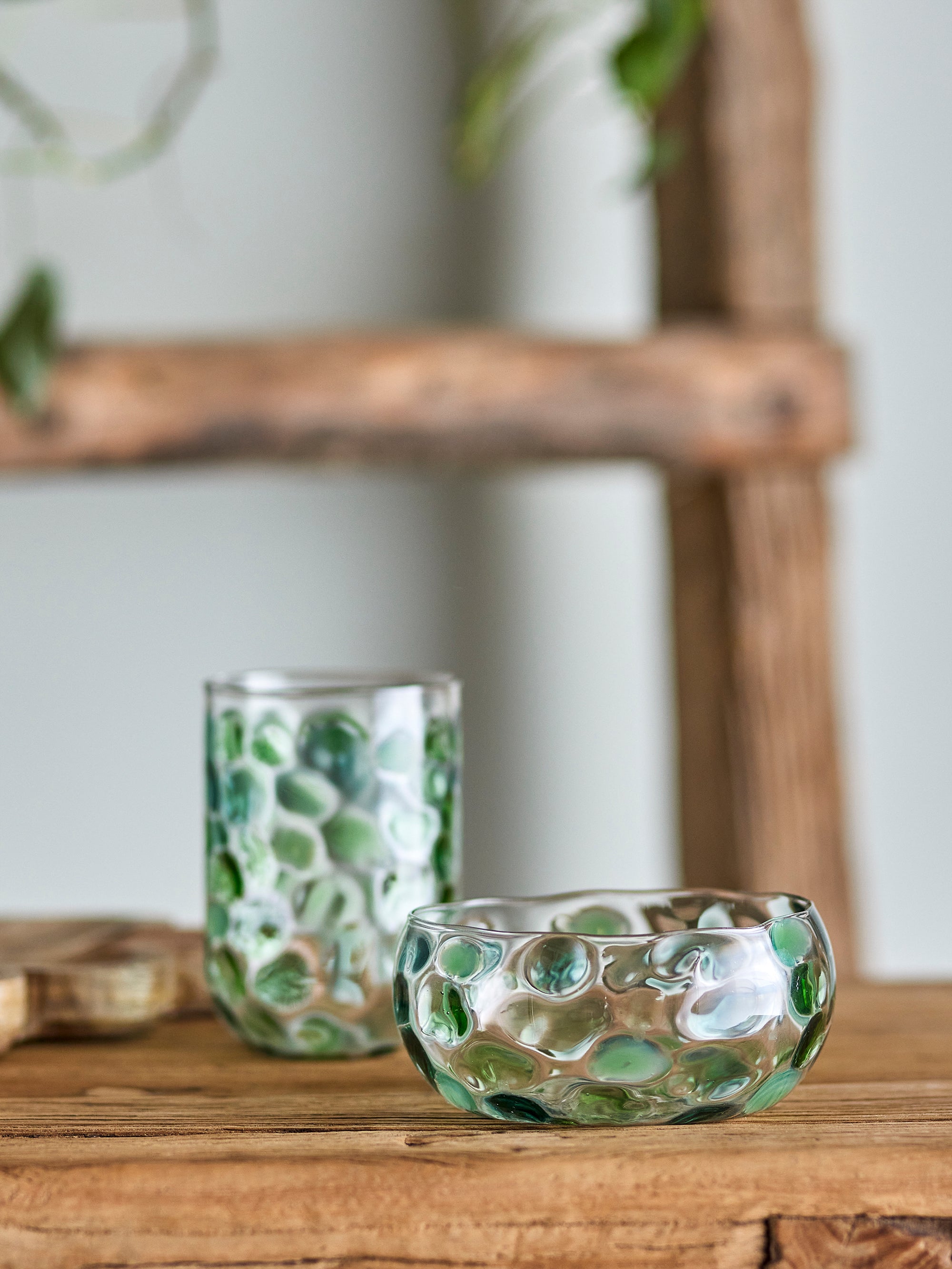 Rondha - Bowl - Green - Glass